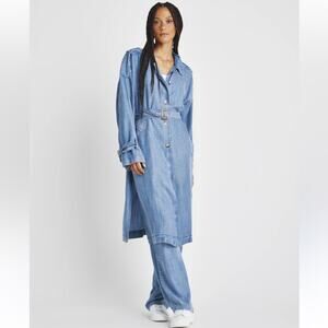 Splendid Collection Women's Dane Indigo Trench Coat - Medium - New with tags